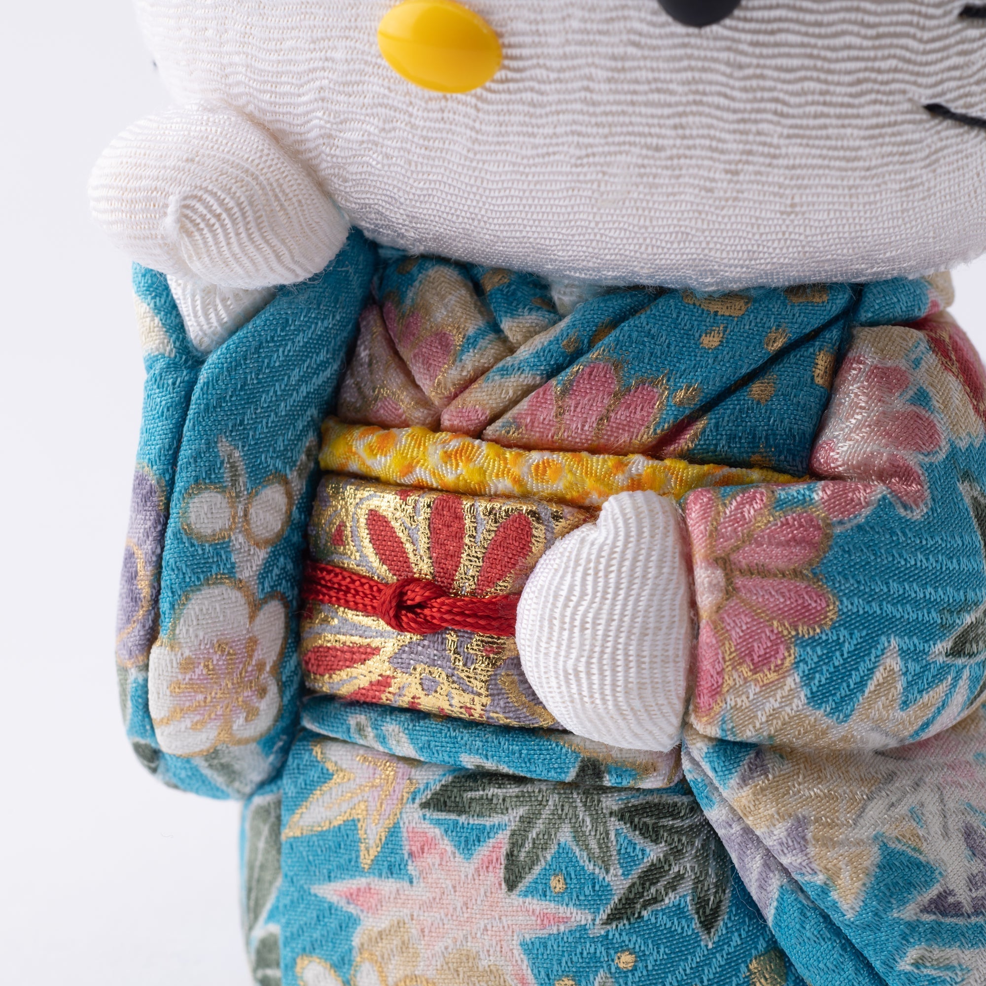 Kakinuma Ningyo Hello Kitty Edo Kimekomi Doll Lucky Cat - Blue - MUSUBI KILN - Quality Japanese Tableware and Gift