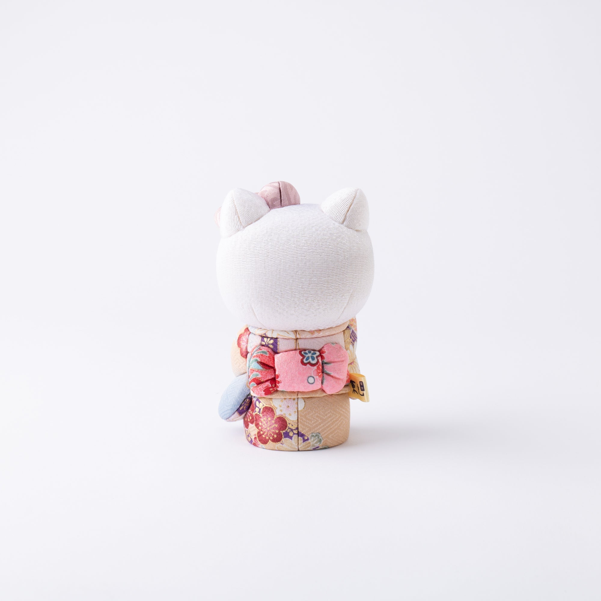 Kakinuma Ningyo Hello Kitty Edo Kimekomi Doll Lucky Cat - Pale Pink - MUSUBI KILN - Quality Japanese Tableware and Gift