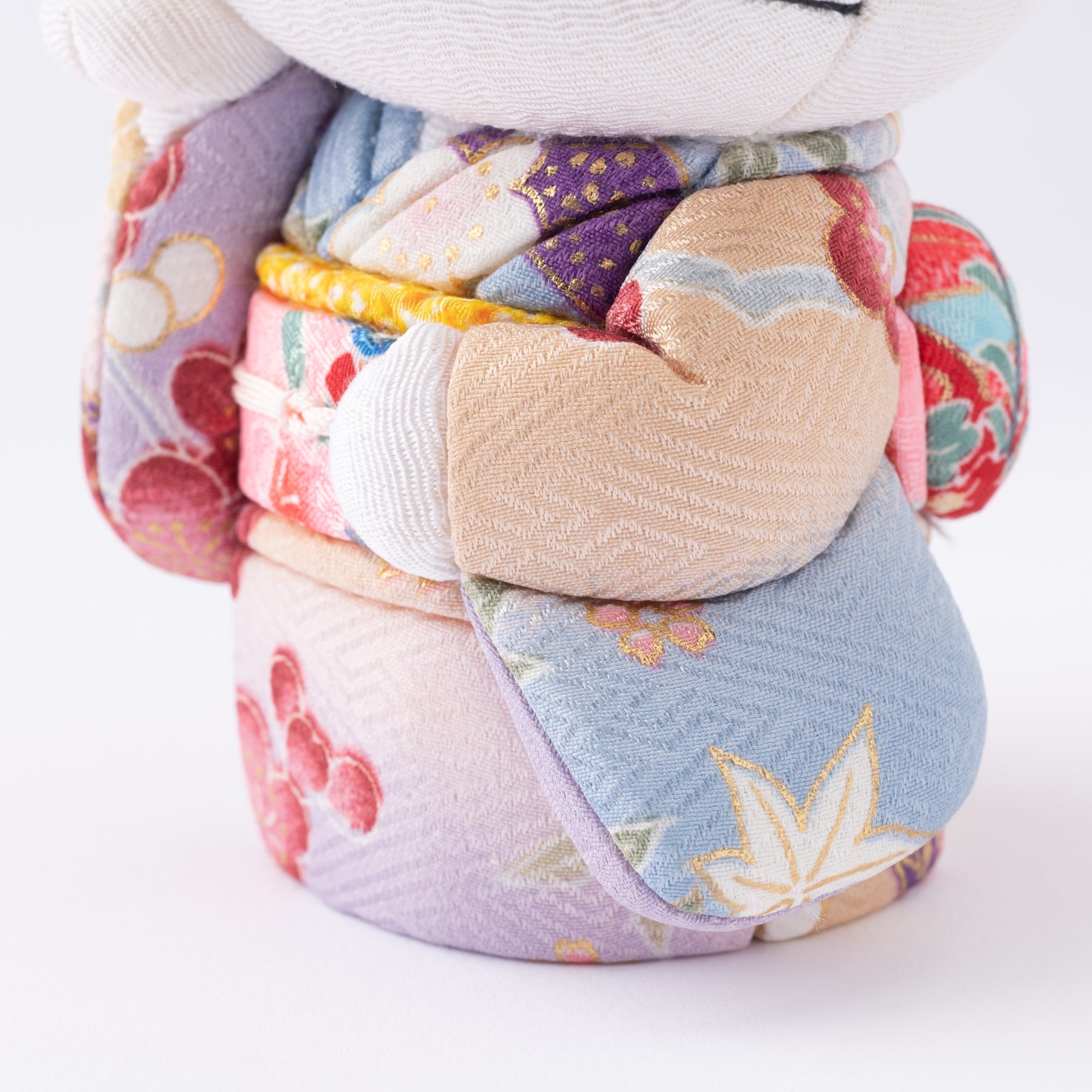 Kakinuma Ningyo Hello Kitty Edo Kimekomi Doll Lucky Cat - Pale Pink - MUSUBI KILN - Quality Japanese Tableware and Gift