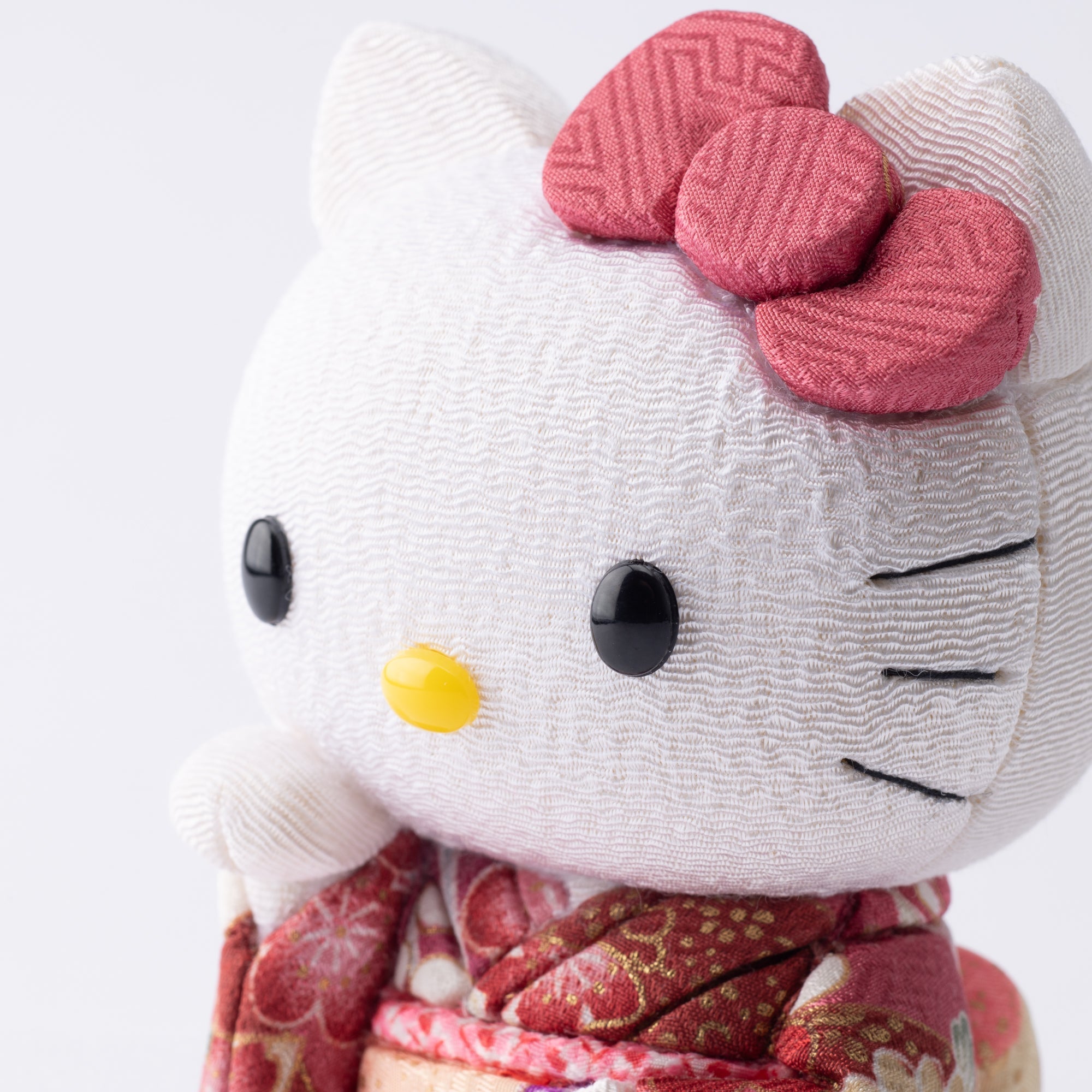 Kakinuma Ningyo Hello Kitty Edo Kimekomi Doll Lucky Cat - Pink - MUSUBI KILN - Quality Japanese Tableware and Gift