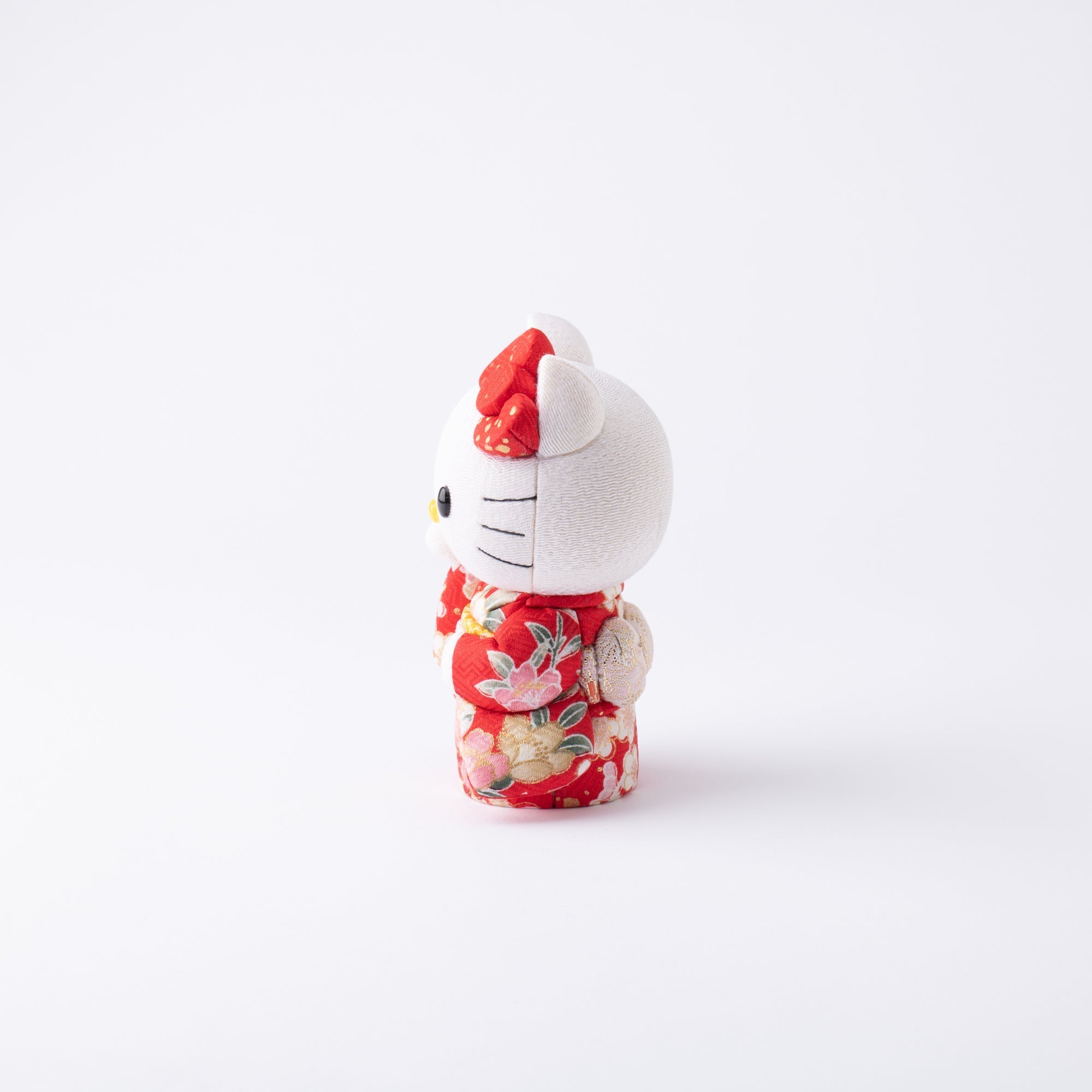 Kakinuma Ningyo Hello Kitty Edo Kimekomi Doll Lucky Cat - Red - MUSUBI KILN - Quality Japanese Tableware and Gift