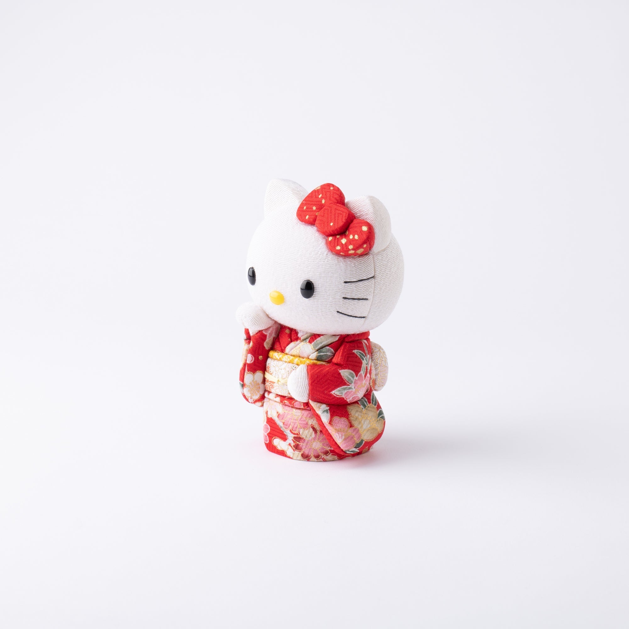 Kakinuma Ningyo Hello Kitty Edo Kimekomi Doll Lucky Cat - Red - MUSUBI KILN - Quality Japanese Tableware and Gift