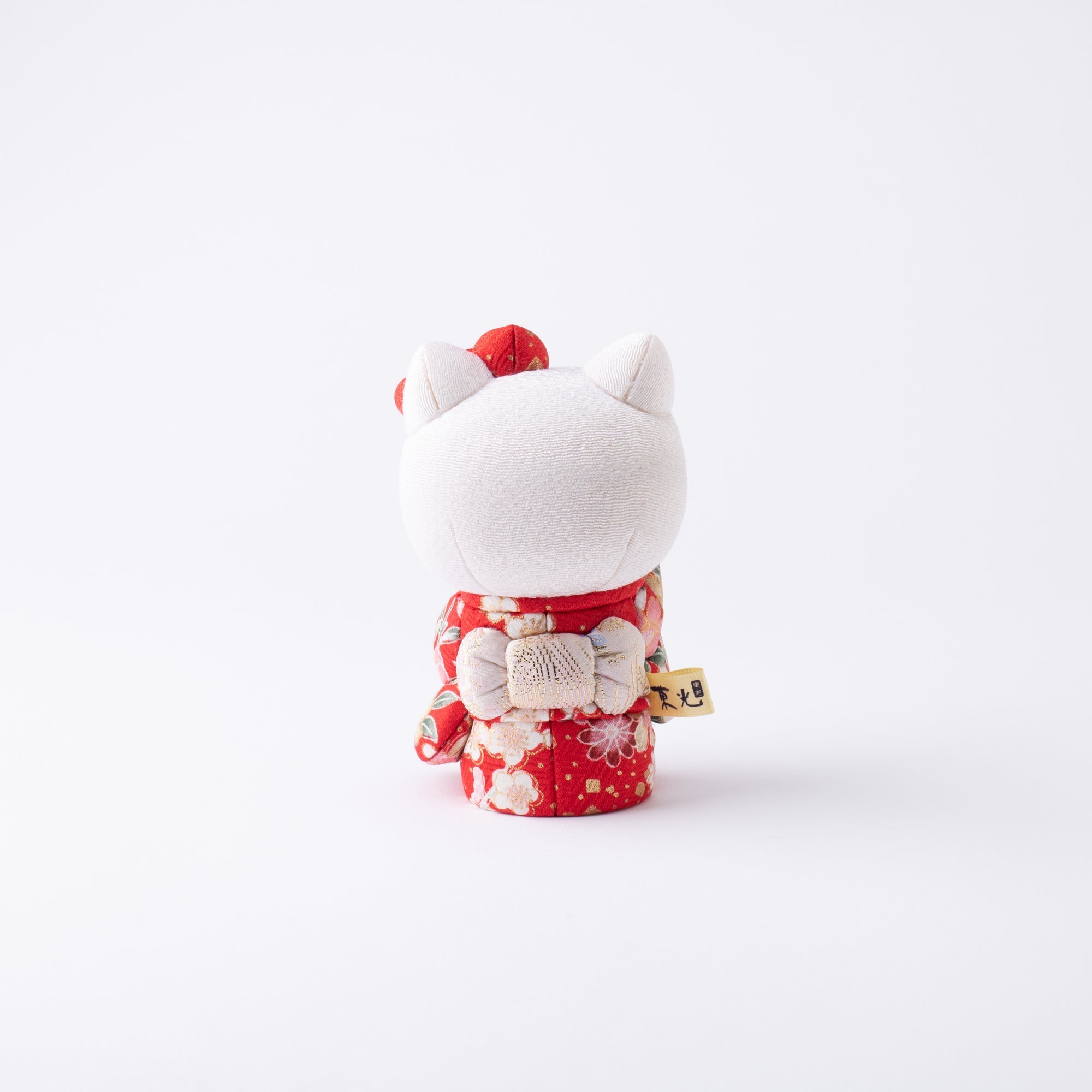 Kakinuma Ningyo Hello Kitty Edo Kimekomi Doll Lucky Cat - Red - MUSUBI KILN - Quality Japanese Tableware and Gift