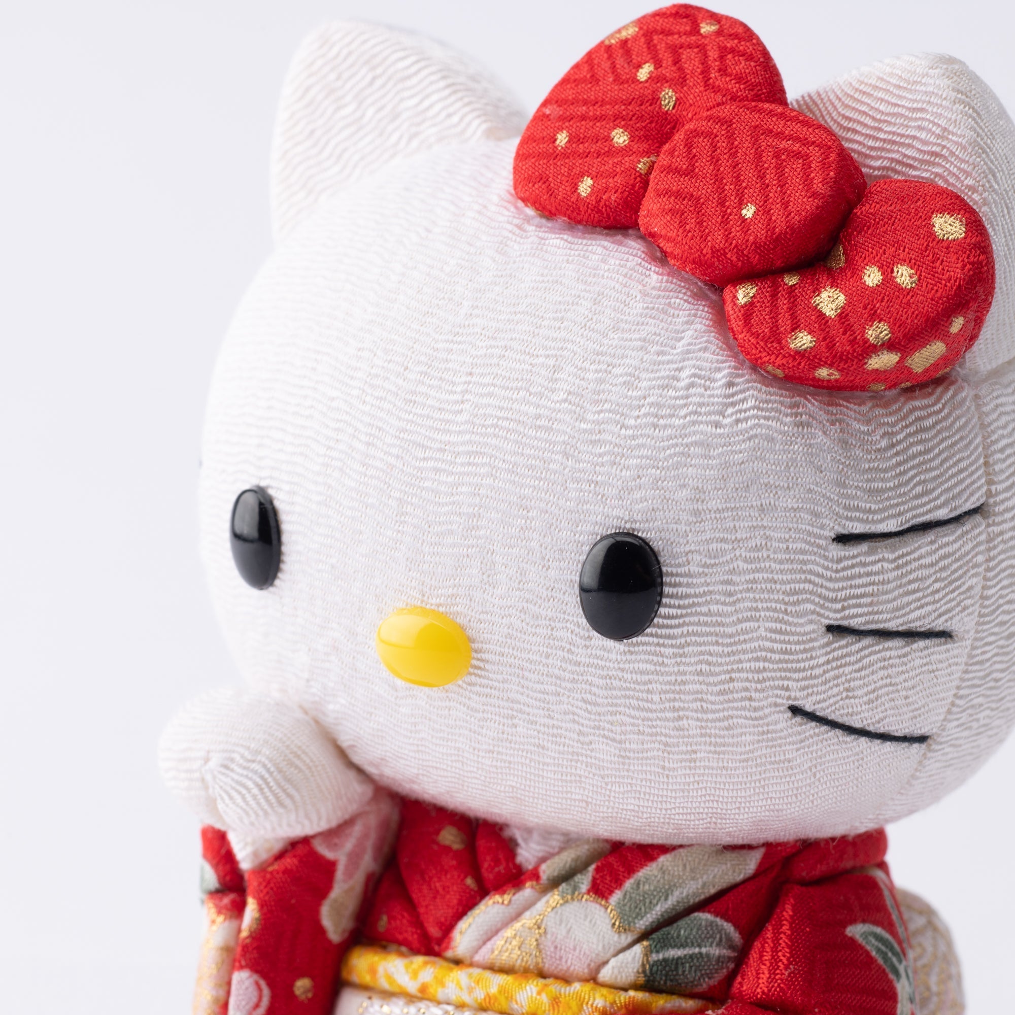 Kakinuma Ningyo Hello Kitty Edo Kimekomi Doll Lucky Cat - Red - MUSUBI KILN - Quality Japanese Tableware and Gift