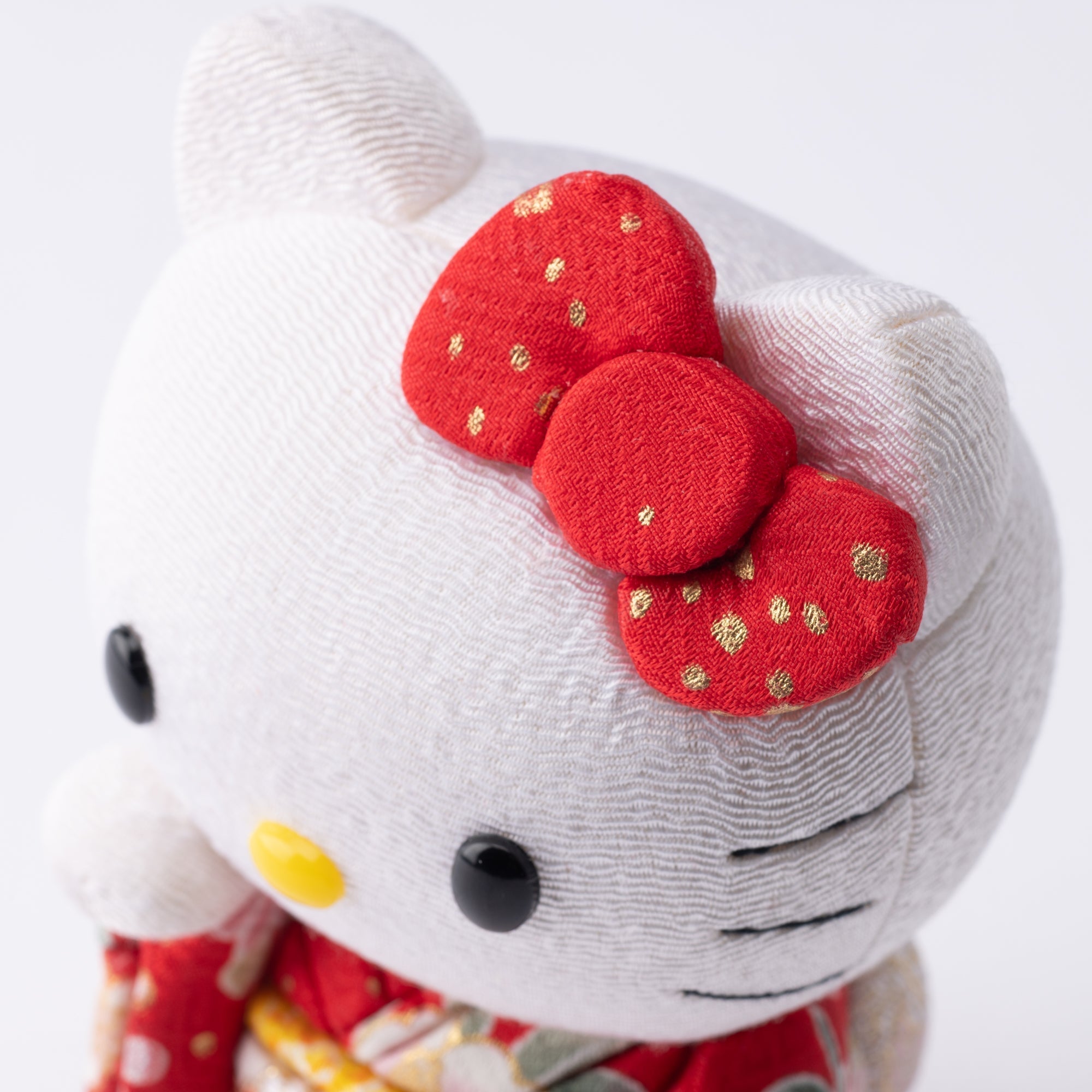 Kakinuma Ningyo Hello Kitty Edo Kimekomi Doll Lucky Cat - Red - MUSUBI KILN - Quality Japanese Tableware and Gift