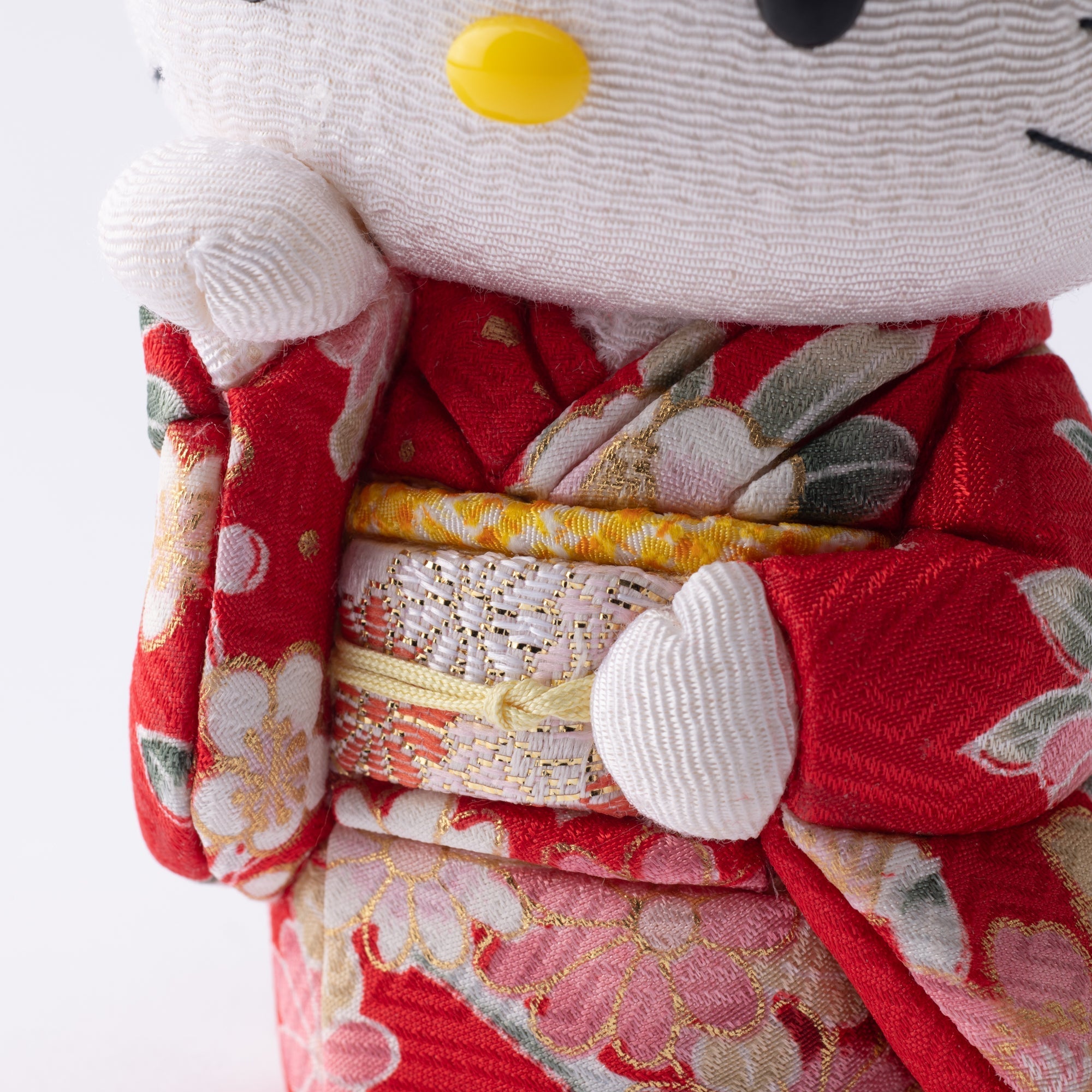 Kakinuma Ningyo Hello Kitty Edo Kimekomi Doll Lucky Cat - Red - MUSUBI KILN - Quality Japanese Tableware and Gift