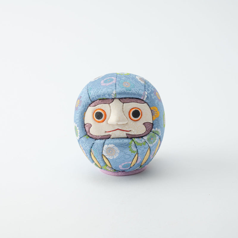 Kakinuma Ningyo Light Blue Edo Kimekomi Doll Daruma - MUSUBI KILN - Quality Japanese Tableware and Gift