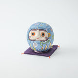 Kakinuma Ningyo Light Blue Edo Kimekomi Doll Daruma - MUSUBI KILN - Quality Japanese Tableware and Gift