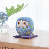 Kakinuma Ningyo Light Blue Edo Kimekomi Doll Daruma - MUSUBI KILN - Quality Japanese Tableware and Gift