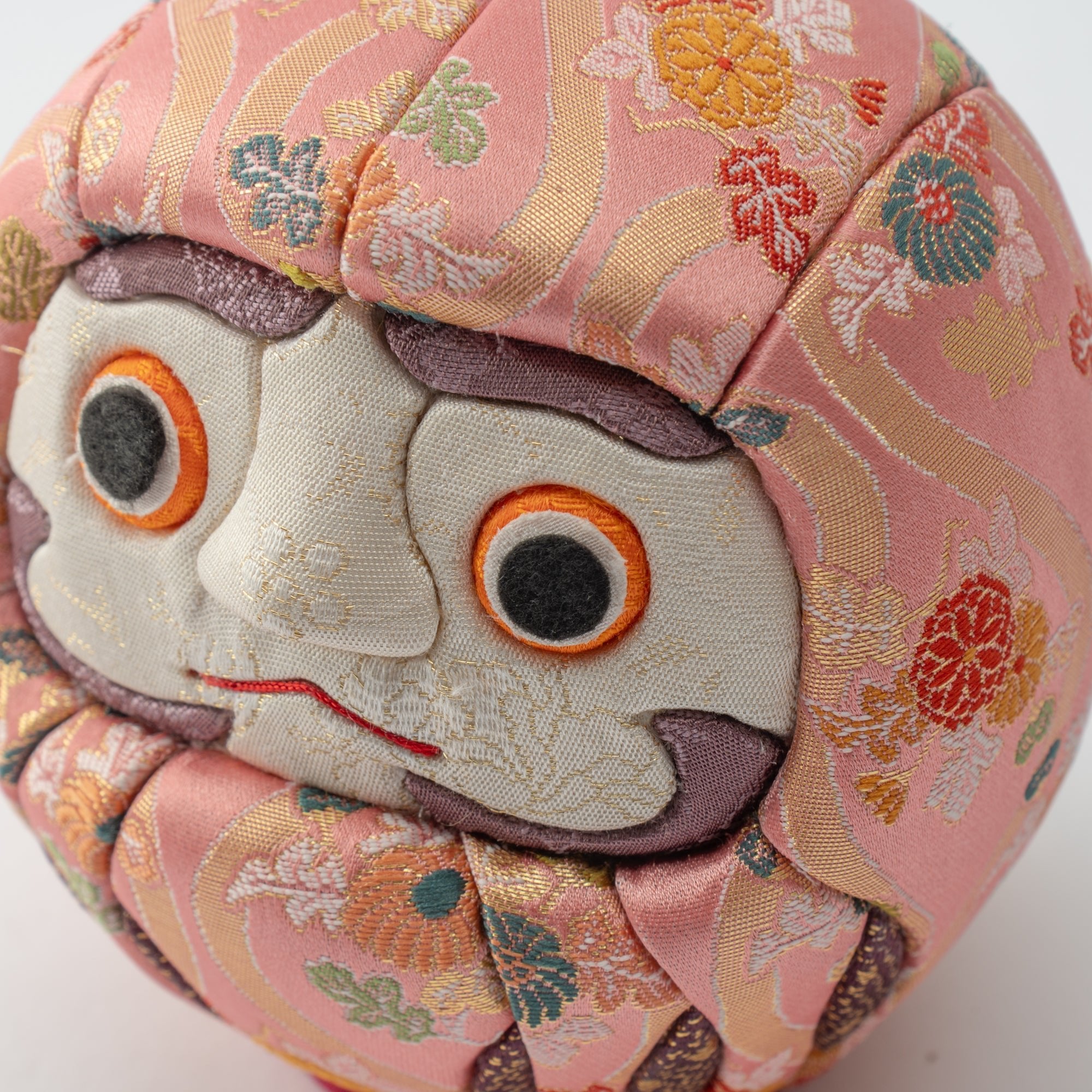 Kakinuma Ningyo Pink Edo Kimekomi Doll Daruma - MUSUBI KILN - Quality Japanese Tableware and Gift