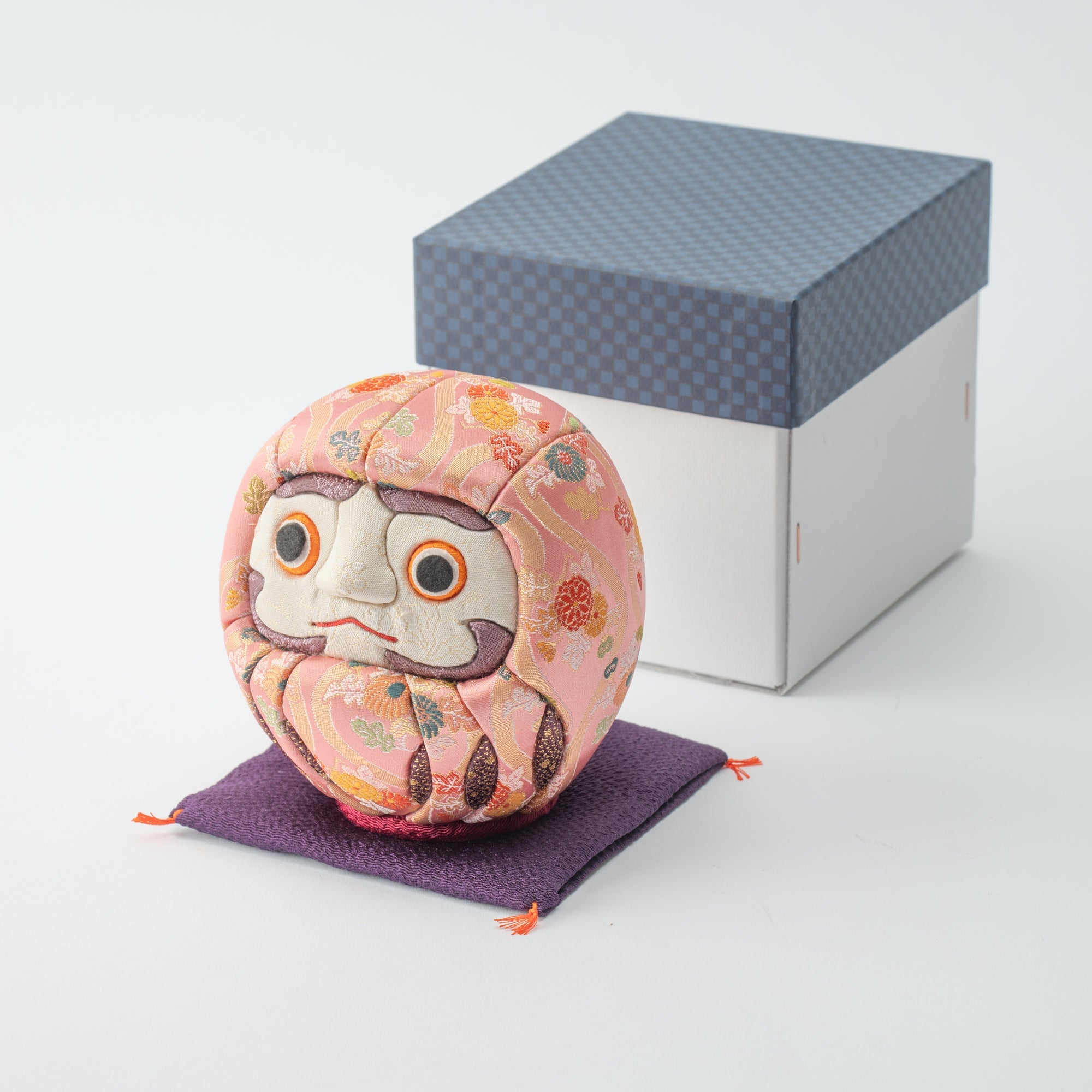 Kakinuma Ningyo Pink Edo Kimekomi Doll Daruma - MUSUBI KILN - Quality Japanese Tableware and Gift