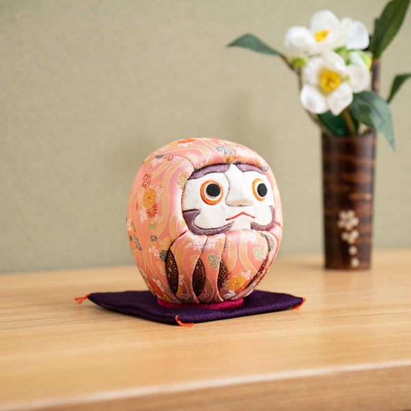 Kakinuma Ningyo Pink Edo Kimekomi Doll Daruma - MUSUBI KILN - Quality Japanese Tableware and Gift