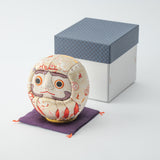 Kakinuma Ningyo White Edo Kimekomi Doll Daruma - MUSUBI KILN - Quality Japanese Tableware and Gift