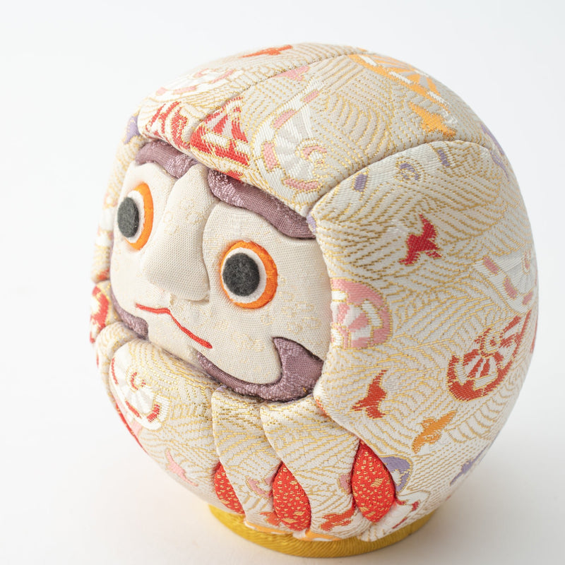 Kakinuma Ningyo White Edo Kimekomi Doll Daruma - MUSUBI KILN - Quality Japanese Tableware and Gift