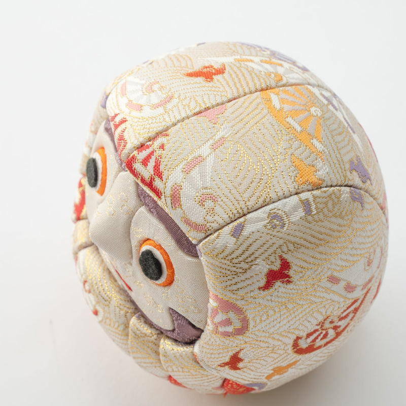 Kakinuma Ningyo White Edo Kimekomi Doll Daruma - MUSUBI KILN - Quality Japanese Tableware and Gift