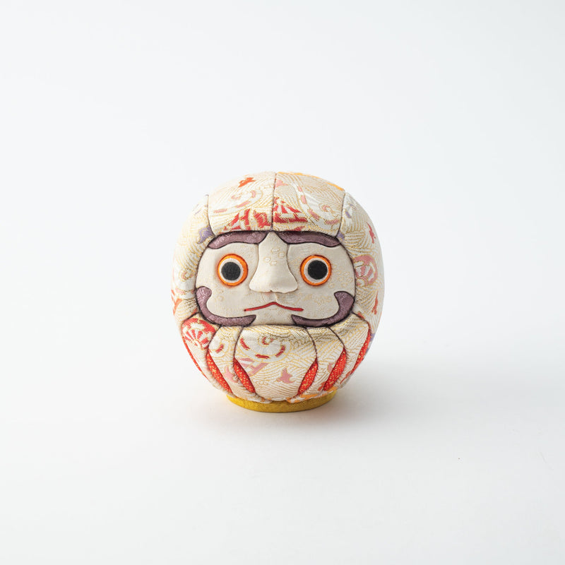 Kakinuma Ningyo White Edo Kimekomi Doll Daruma - MUSUBI KILN - Quality Japanese Tableware and Gift