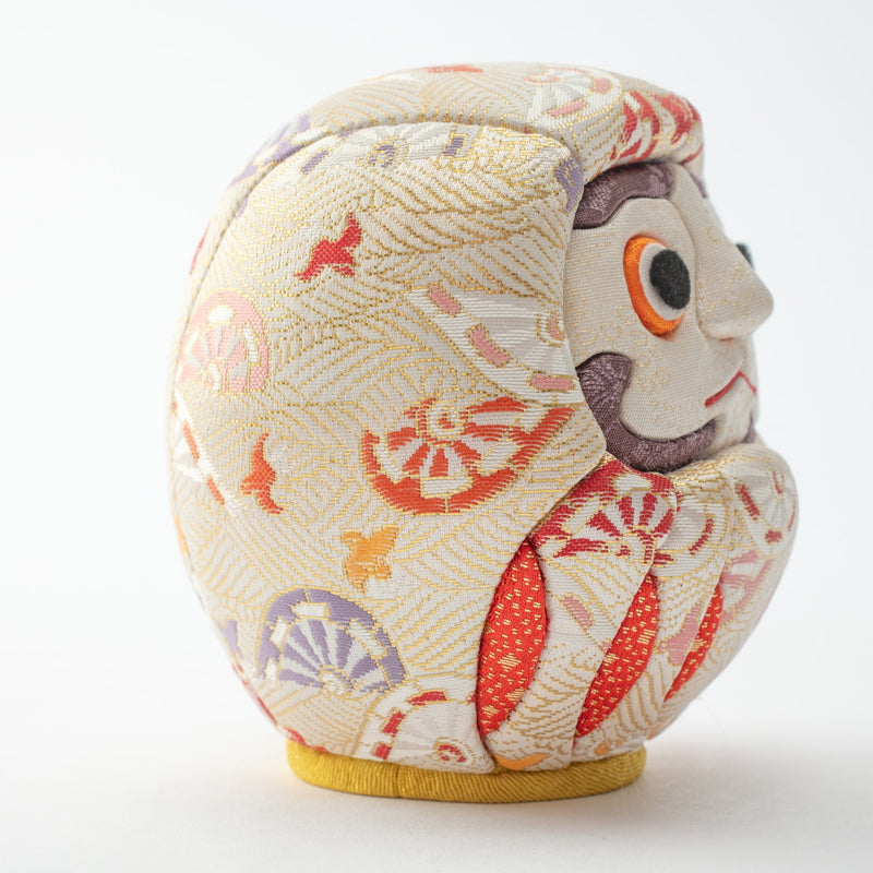 Kakinuma Ningyo White Edo Kimekomi Doll Daruma - MUSUBI KILN - Quality Japanese Tableware and Gift