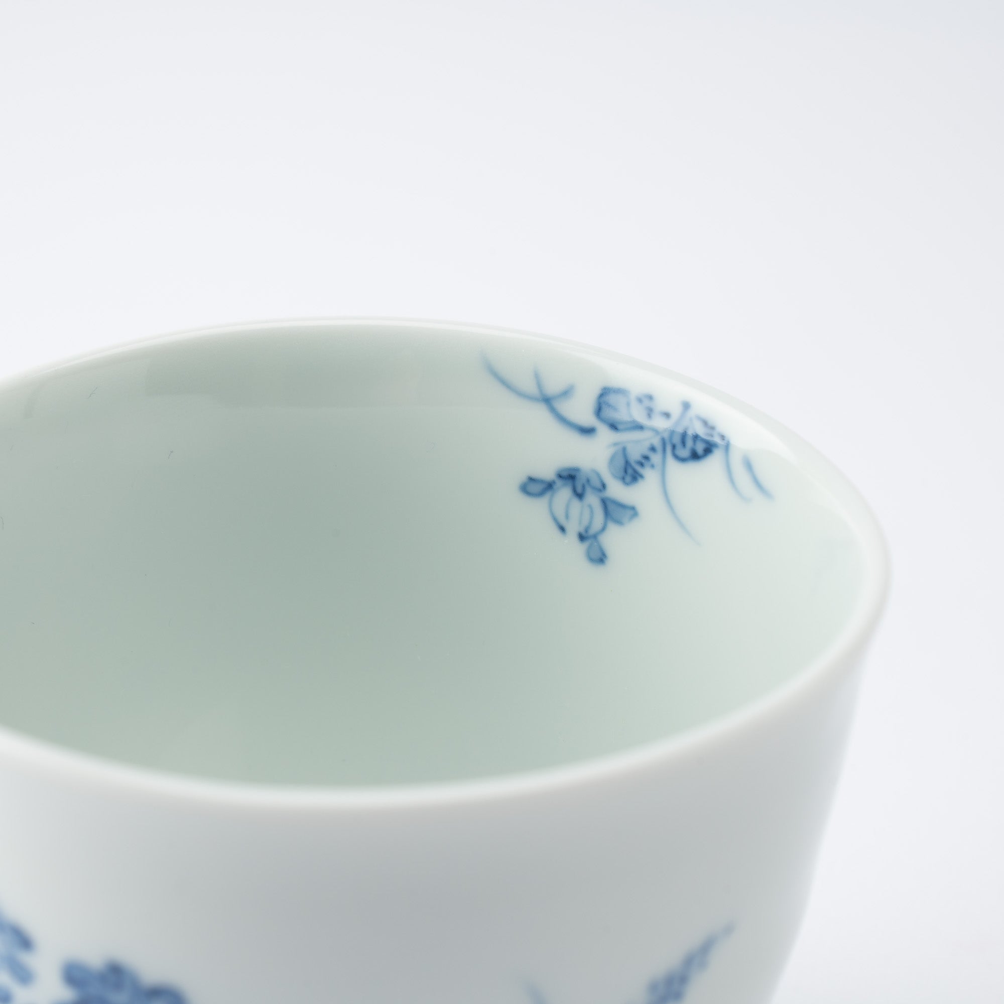 Kakusho Kiln Chrysanthemum and Bush Clover Mikawachi Ware Cup - MUSUBI KILN - Quality Japanese Tableware and Gift