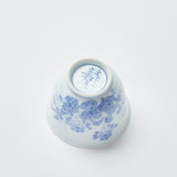 Kakusho Kiln Chrysanthemum and Bush Clover Mikawachi Ware Japanese Teacup - MUSUBI KILN - Quality Japanese Tableware and Gift