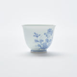 Kakusho Kiln Chrysanthemum and Bush Clover Mikawachi Ware Japanese Teacup - MUSUBI KILN - Quality Japanese Tableware and Gift