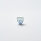 Kakusho Kiln Chrysanthemum and Bush Clover Mikawachi Ware Japanese Teacup - MUSUBI KILN - Quality Japanese Tableware and Gift