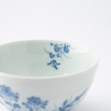 Kakusho Kiln Chrysanthemum and Bush Clover Mikawachi Ware Rice Bowl - MUSUBI KILN - Quality Japanese Tableware and Gift