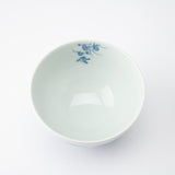 Kakusho Kiln Chrysanthemum and Bush Clover Mikawachi Ware Rice Bowl - MUSUBI KILN - Quality Japanese Tableware and Gift