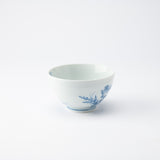 Kakusho Kiln Chrysanthemum and Bush Clover Mikawachi Ware Rice Bowl - MUSUBI KILN - Quality Japanese Tableware and Gift