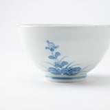 Kakusho Kiln Chrysanthemum and Bush Clover Mikawachi Ware Rice Bowl - MUSUBI KILN - Quality Japanese Tableware and Gift