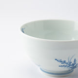 Kakusho Kiln Chrysanthemum and Bush Clover Mikawachi Ware Rice Bowl - MUSUBI KILN - Quality Japanese Tableware and Gift