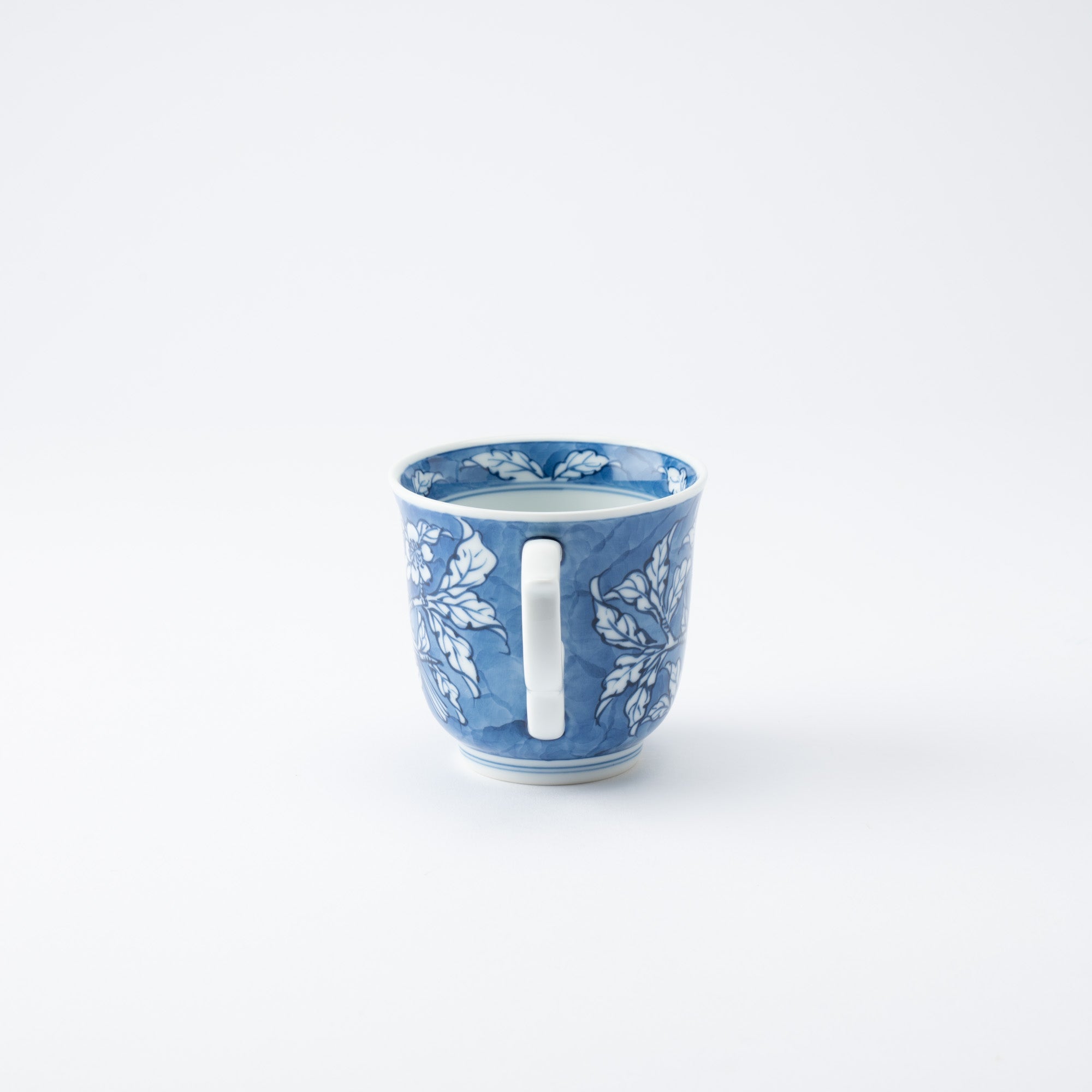 Kakusho Kiln Flower and Bird Mikawachi Ware Mug Cup - MUSUBI KILN - Quality Japanese Tableware and Gift