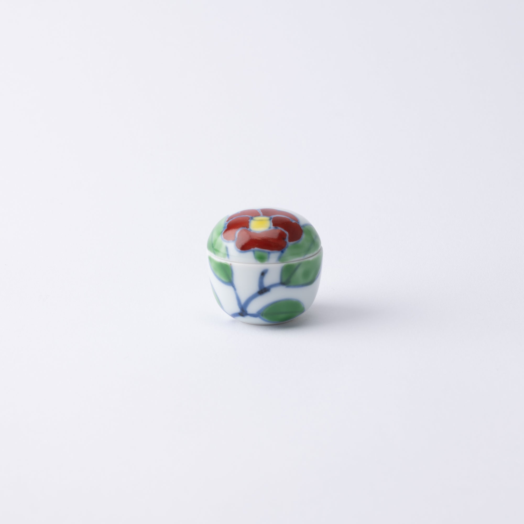 Keizan Kiln Camellia Arita Small Box - MUSUBI KILN - Quality Japanese Tableware and Gift