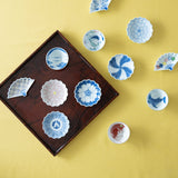 Keizan Kiln Sarasa Arita Fan - shaped Sauce Plate - MUSUBI KILN - Quality Japanese Tableware and Gift