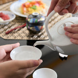 Keizan Kiln White Porcelain "Toso" Arita Sake Set - MUSUBI KILN - Quality Japanese Tableware and Gift