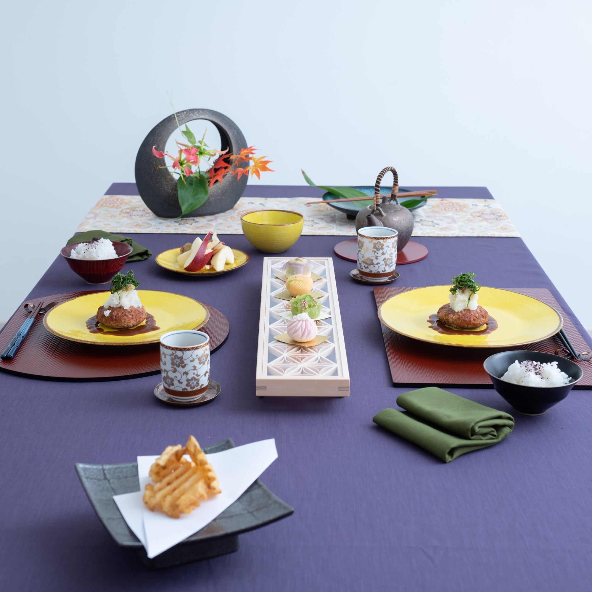 Kikyoya Yukiwa Nishijin Ori Long Table Runner - MUSUBI KILN - Quality Japanese Tableware and Gift