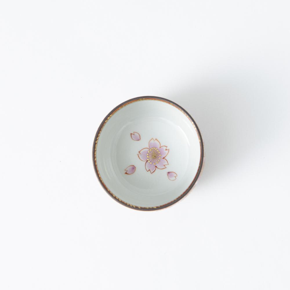 Kinrande Sakura Kutani Guinomi Sake Cup - MUSUBI KILN - Quality Japanese Tableware and Gift