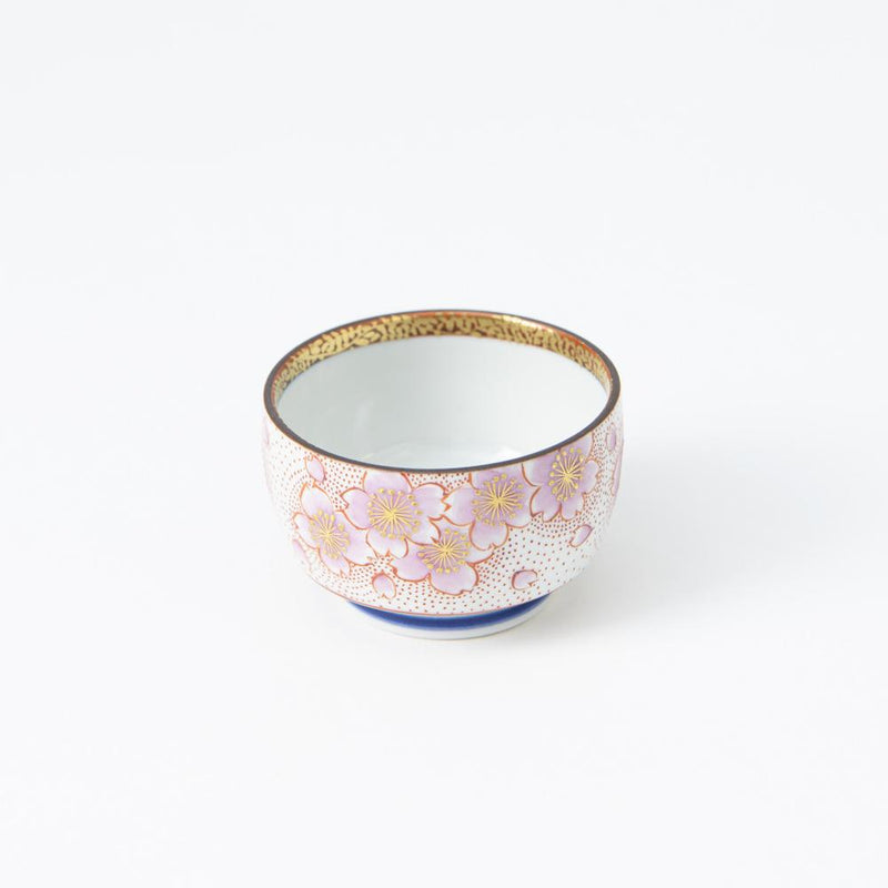 Kinrande Sakura Kutani Guinomi Sake Cup - MUSUBI KILN - Quality Japanese Tableware and Gift