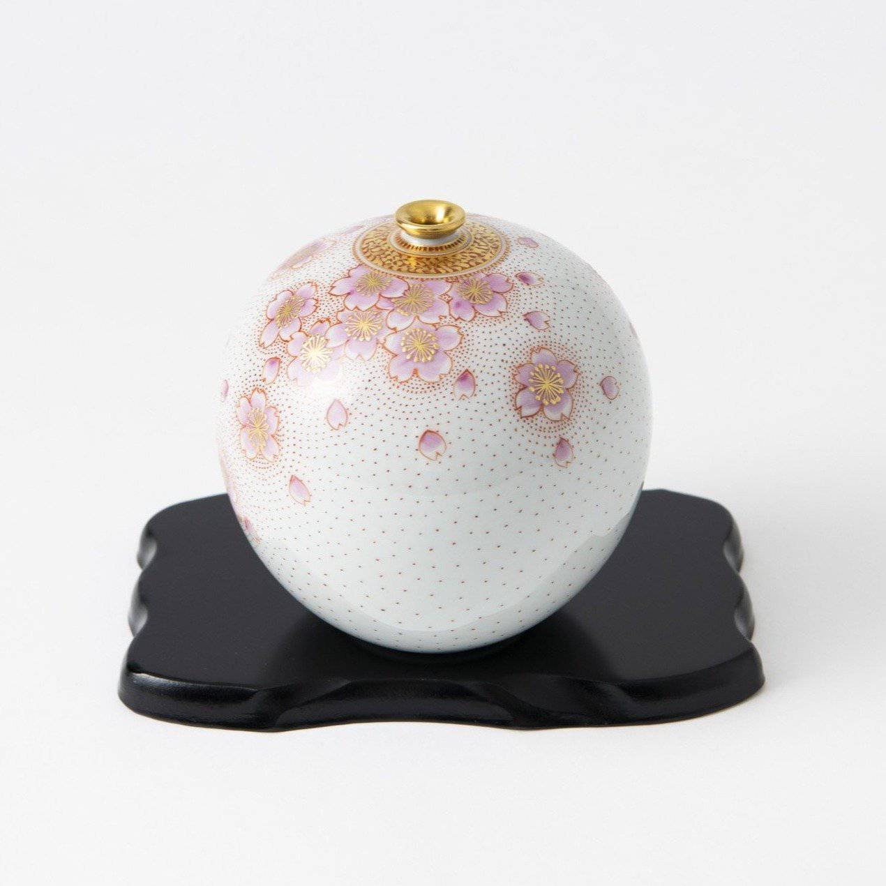 Kinrande Sakura Kutani Japanese Flower Vase - MUSUBI KILN - Quality Japanese Tableware and Gift