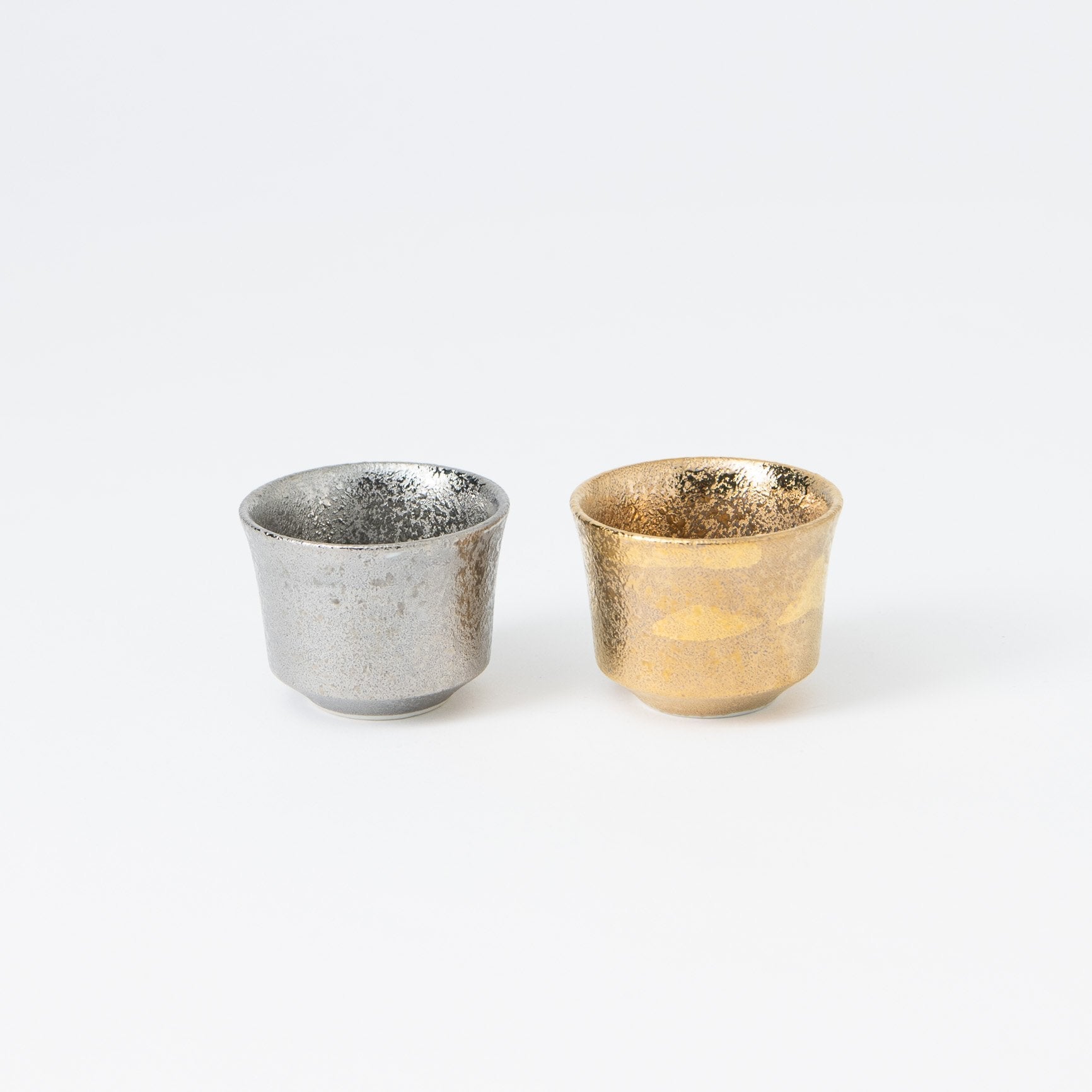 Kinsai and Ginsai Kutani Ochoko Sake Cup Pair - MUSUBI KILN - Quality Japanese Tableware and Gift