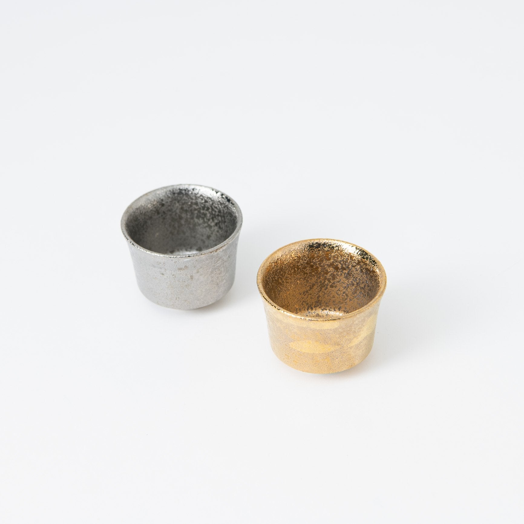 Kinsai and Ginsai Kutani Ochoko Sake Cup Pair - MUSUBI KILN - Quality Japanese Tableware and Gift