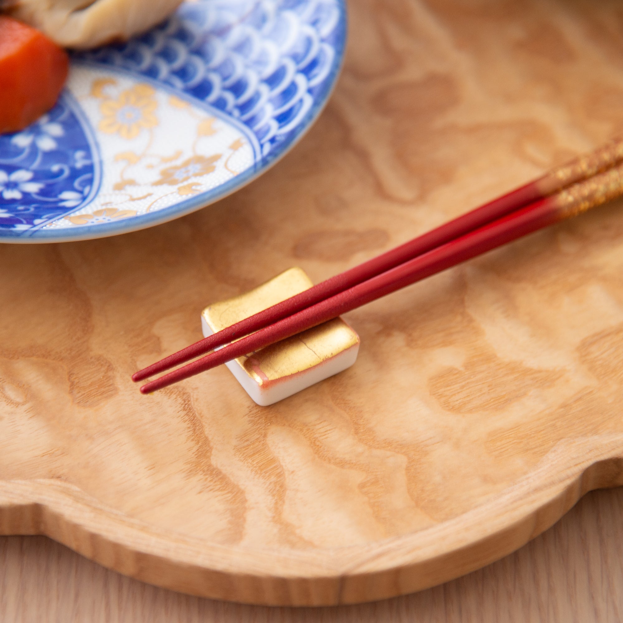 Kinsai Kutani Chopstick Rest Set - MUSUBI KILN - Quality Japanese Tableware and Gift