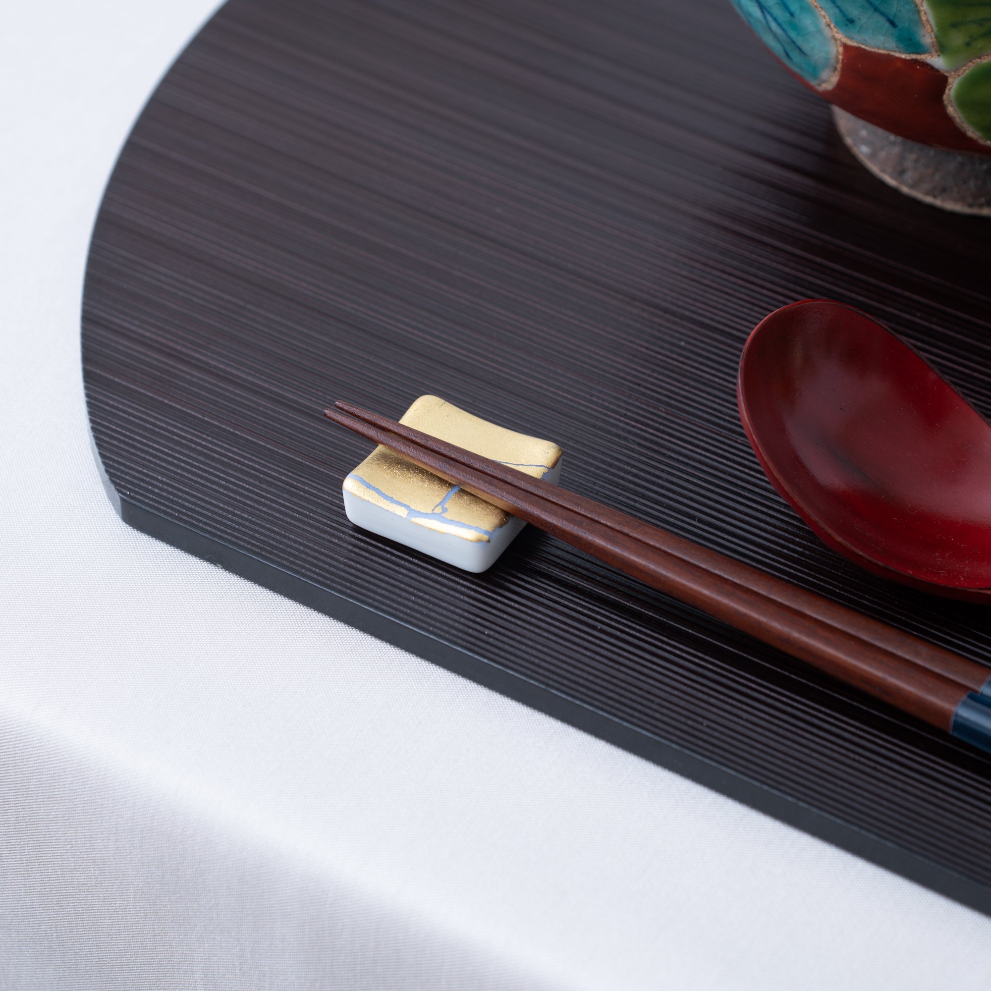 Kinsai Kutani Chopstick Rest Set - MUSUBI KILN - Quality Japanese Tableware and Gift