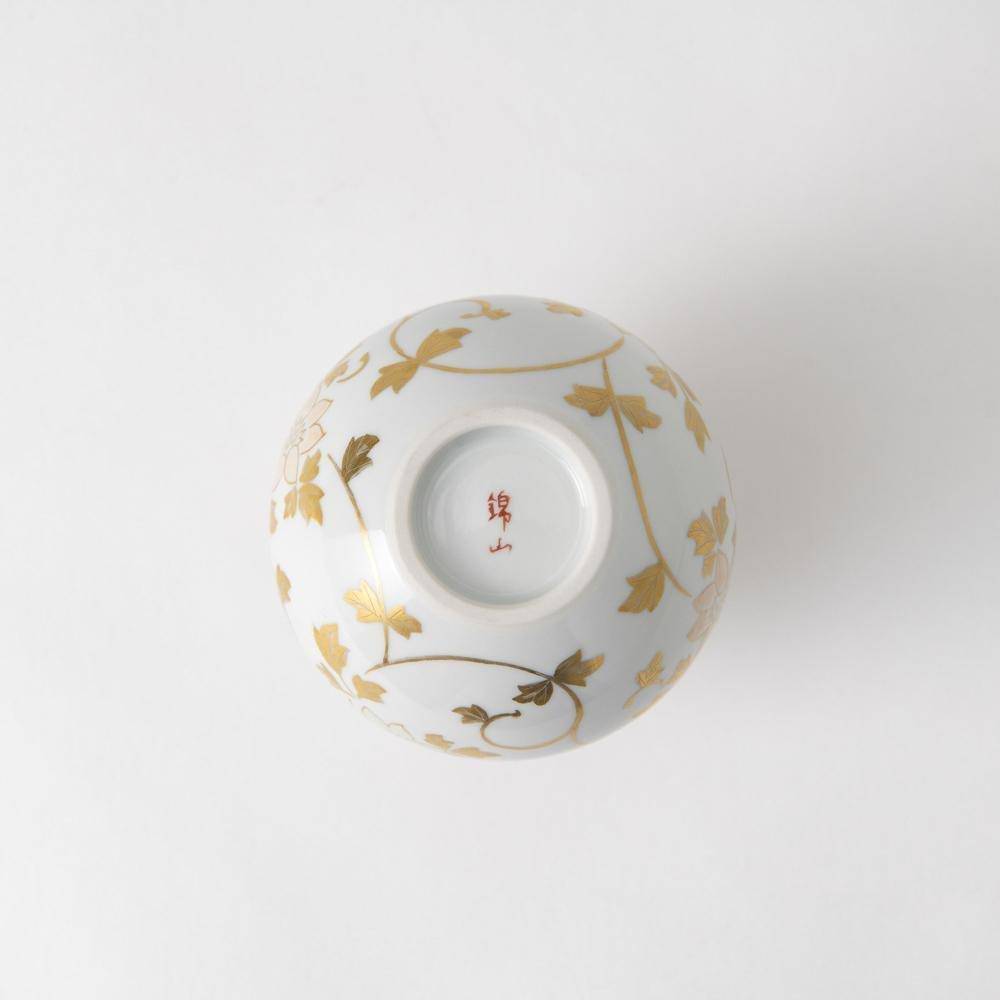 Kinzan Kiln KINZAN White Arabesque Bee Small Pot - MUSUBI KILN - Quality Japanese Tableware and Gift