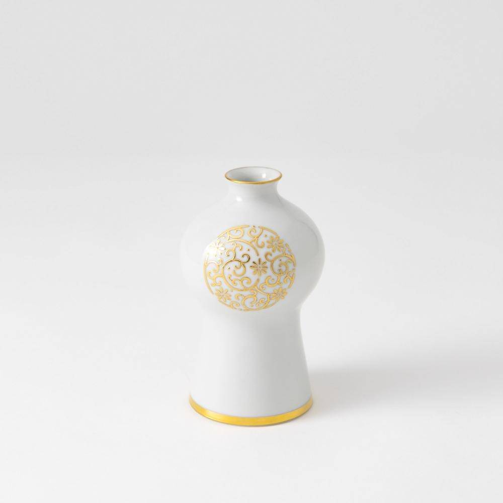 Gilded Arabesque Gourd Sake Carafe
