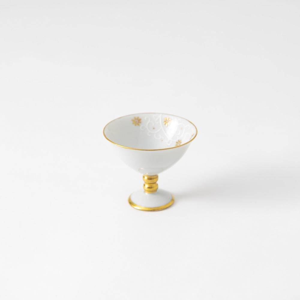 Flowers Arabesque High Stand Sake Cup