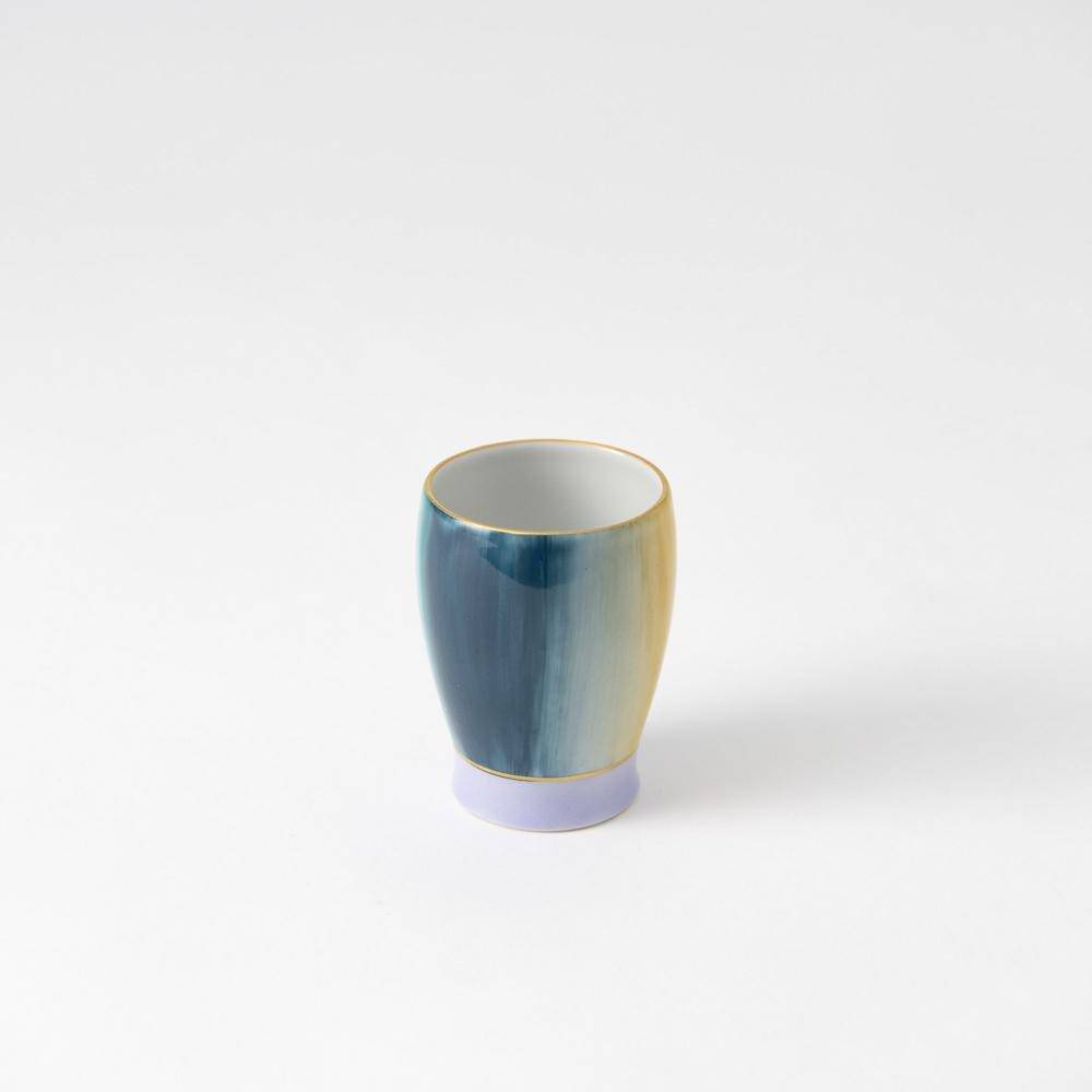 Kinzan Kiln Ukiyo Kutani Guinomi Sake Cup - MUSUBI KILN - Quality Japanese Tableware and Gift