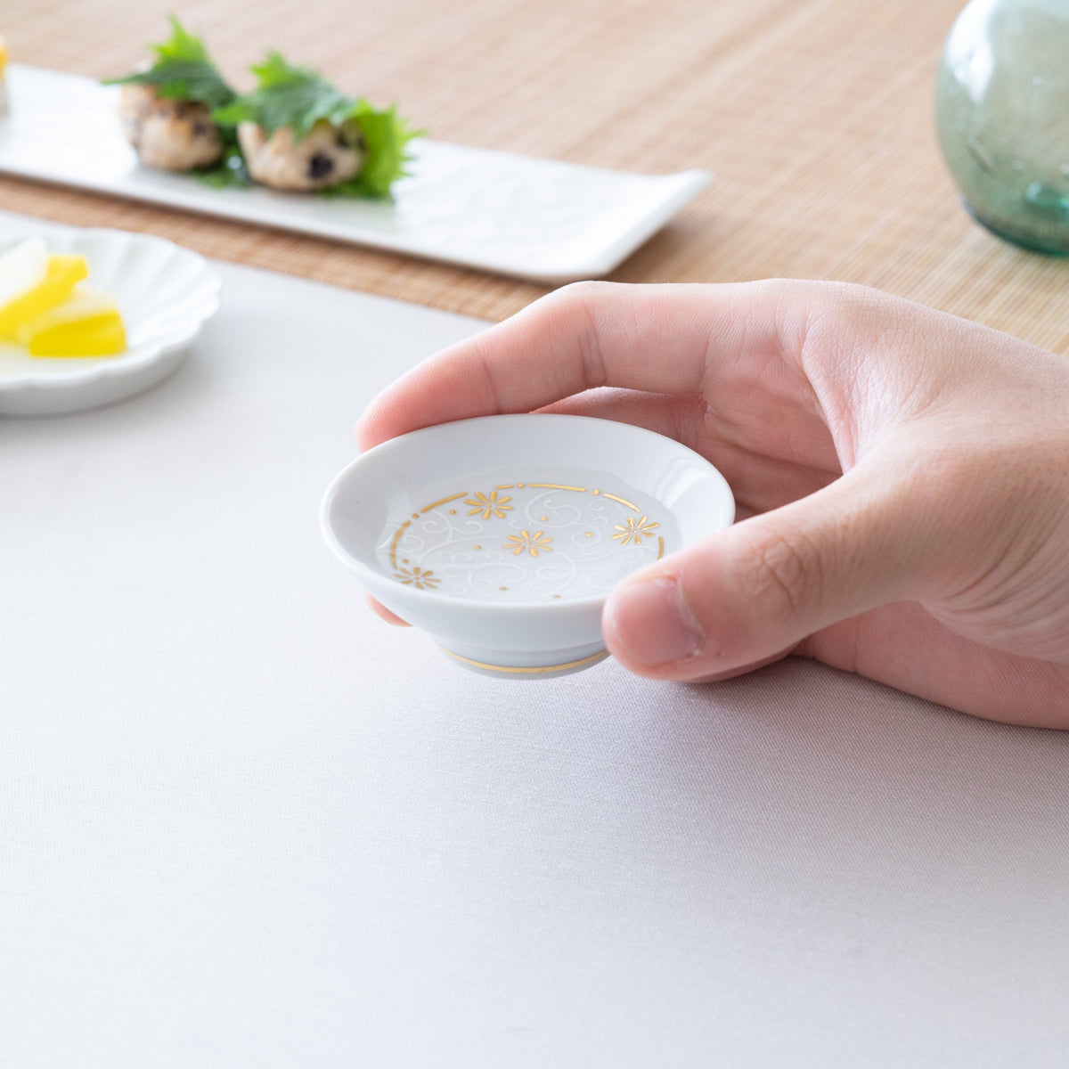 Gilded Arabesque Sakazuki Flat Sake Cup