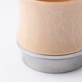 Kisen Bamboo Short Silver Takaoka Copperware Guinomi Sake Cup - MUSUBI KILN - Quality Japanese Tableware and Gift