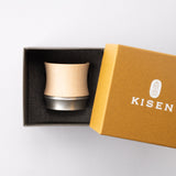 Kisen Bamboo Short Silver Takaoka Copperware Guinomi Sake Cup - MUSUBI KILN - Quality Japanese Tableware and Gift