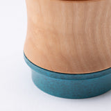 Kisen Bamboo Short Turquoise Takaoka Copperware Guinomi Sake Cup - MUSUBI KILN - Quality Japanese Tableware and Gift